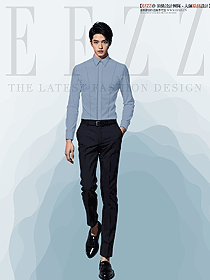 原創(chuàng)制服設(shè)計男職業(yè)裝長袖襯衫款定制設(shè)計圖