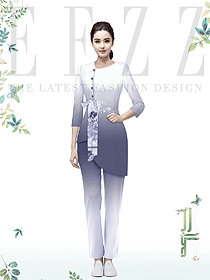 春夏新款spa養生館會所足浴足療技師工作服定制設計圖