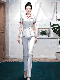 皮膚管理美容師工作服女套裝定制設(shè)計(jì)圖