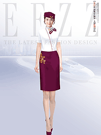 職業(yè)裝連衣裙女套裙套裝秋空姐售樓部工裝定制設(shè)計圖