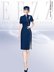 交通地勤連衣裙制服職業(yè)正裝短袖航空工作服套裝