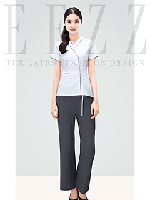 美發美甲夏季養生館會所足浴技師時尚兩件套裝