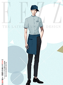 新中式奶茶店餐廳服務員襯衫定制小立領工作服