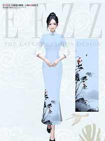 星級酒店餐飲餐廳服務員夏季旗袍制服定制案例