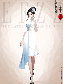 旅游景區餐飲女服務員旗袍連衣裙定制設計圖