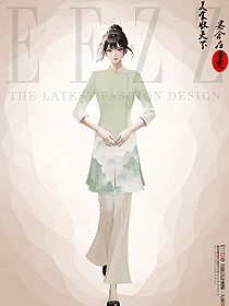 網紅酒店短袖女中餐廳旗袍服裝定制設計圖