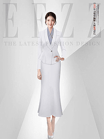 職業白色西裝套裝女春秋酒店經理制服定制款