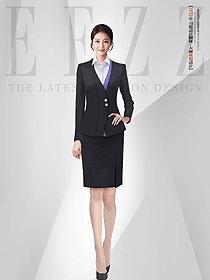 高端酒店經理管理層工作服藏藍色西服定制