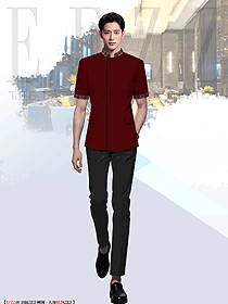 酒店燒烤火鍋店茶樓餐廳前臺工作服夏裝