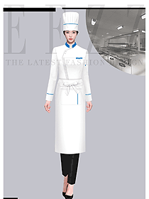 餐飲茶樓火鍋店女廚師服務員工作服定制款
