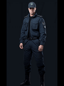 藏藍色物業(yè)安保戰(zhàn)訓服制服執(zhí)勤制服定制款