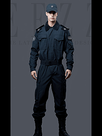 安保工作服春秋套裝男長袖物業執勤服長袖工裝