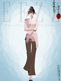 民族風定位花服飾服務(wù)員工作服裝定制設(shè)計案例
