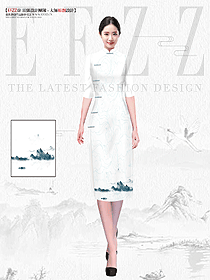 唐裝女年輕版高級(jí)禪服女裝設(shè)計(jì)圖