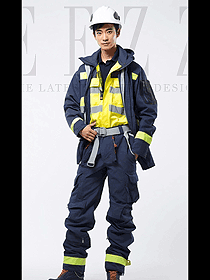新款防靜電加油站工作服防寒保暖套裝工裝
