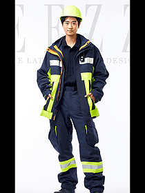 耐磨損汽修汽配工廠服男套裝反光工裝定制圖