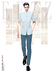 星級酒店大堂夏季中式制服設(shè)計(jì)圖