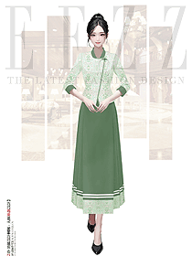 酒店前臺(tái)制服春秋女款工作服設(shè)計(jì)效果圖
