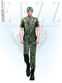 夏季迷彩服套裝男短袖磨軍迷軍訓(xùn)服表演工作服