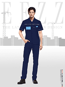 夏季薄款高檔長短袖套裝男士新款抗靜電衣服勞保服