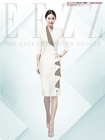 珠寶店茶藝案場會所客服職業裝連衣裙設計圖