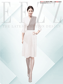 夏季V領優雅職業通勤顯瘦A字裙設計圖