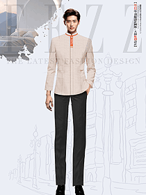 賓館物業客房服務員立領秋冬款工裝制服定制設計圖