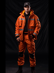 高速公路交投救援加厚羽絨棉服-f防寒保暖工作服