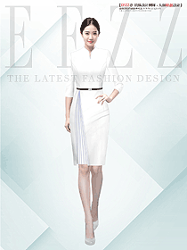 時尚收腰通勤白領-百褶連衣裙職業女裝定制設計圖