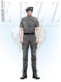 夏季戶外青蛙服戰術套裝-迷彩服教官軍訓制服設計圖