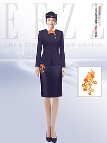 春秋款鐵路人員制服上新!紫色系演繹東方美學制服設計圖