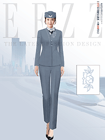 鐵路高鐵女乘務員制服升級-V領中式風格素雅干練