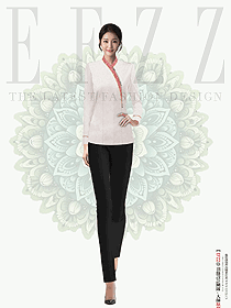 飯店餐廳酒店中餐廳女服務員秋冬服裝設計圖