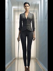 職場經理OL工作服公務員深灰色面試正裝