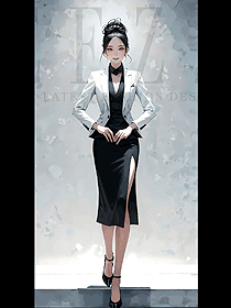 長裙御姐風黑色開衩裙服務員西裝一?？坌⊥馓字品? /></a>               </div>
             	 <div   id=