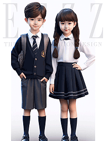 幼兒園園服春秋季校服小學生毛衣開衫款款式圖