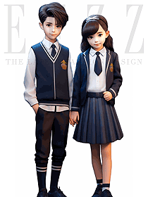 校園男女童毛衣馬甲禮服小學生校服定制手繪圖片