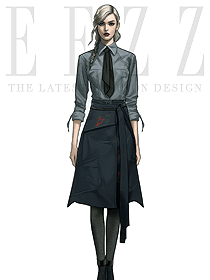 警官動漫cos衣服成人穿搭套裝裙餐廳服務生制服設計圖