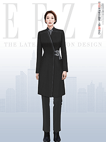 職業(yè)呢子大衣通勤工作服中長款毛呢外套定制設(shè)計圖