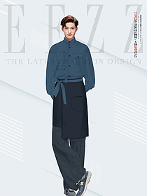 烘焙蛋糕面包奶茶店制服務(wù)員長袖圍裙款工作服