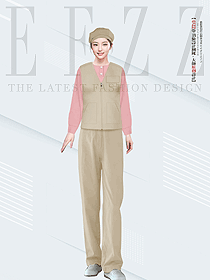 秋冬裝蛋糕奶茶店女服務生工作制服定制圖