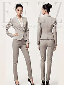 商務(wù)售樓部高管米灰色氣質(zhì)一?？畚餮b西褲職業(yè)定制款