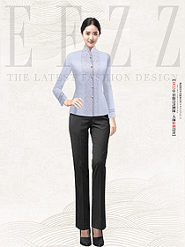酒店禮賓大堂服務生淺紫色女款制服定制工裝設計