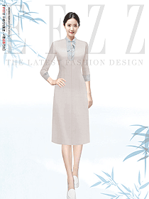 新中式素色清冷禪意裙子中國風連衣裙設計圖