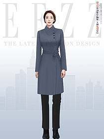 4S物業(yè)工作服銷售客服工裝呢子大衣秋冬手繪設(shè)計(jì)圖