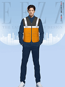 定制工地施工環(huán)衛(wèi)交通騎行螢光服馬甲制服設(shè)計(jì)圖