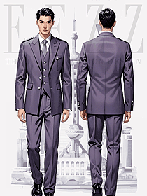 高端小區物業門衛執勤領導層常服定制手繪圖