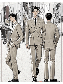 禮服純色戧駁領修身商務職業雙排扣西裝三件套