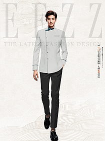 酒店保安男行李員門童制服立領(lǐng)套裝秋冬裝設(shè)計圖