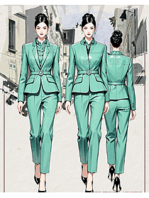 氣質女神范銀行職員OL女職業裝定制設計圖